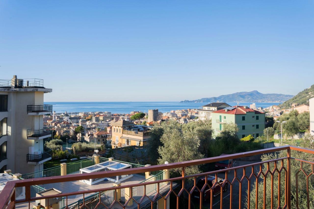 Apartament 093 - Casa Panorama, Vista Mare E Vista Portofino, 500 Metri Centro Di Chiavari, Posto Auto Gratis Incluso Zewnętrze zdjęcie