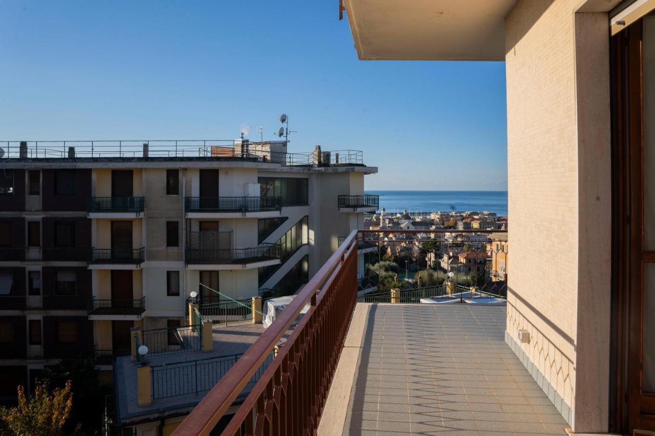 Apartament 093 - Casa Panorama, Vista Mare E Vista Portofino, 500 Metri Centro Di Chiavari, Posto Auto Gratis Incluso Zewnętrze zdjęcie